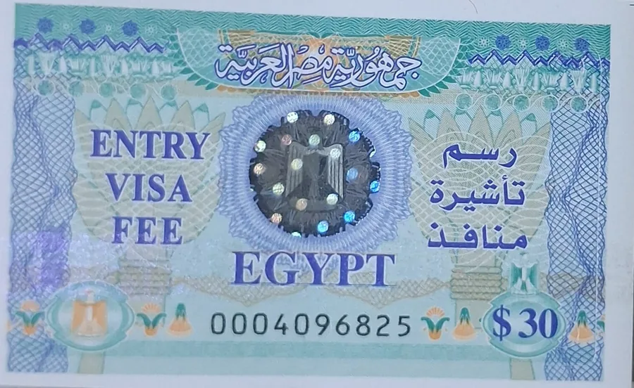 Entry Visa Fee Egypt am Flughafen Hurghada 30 USD